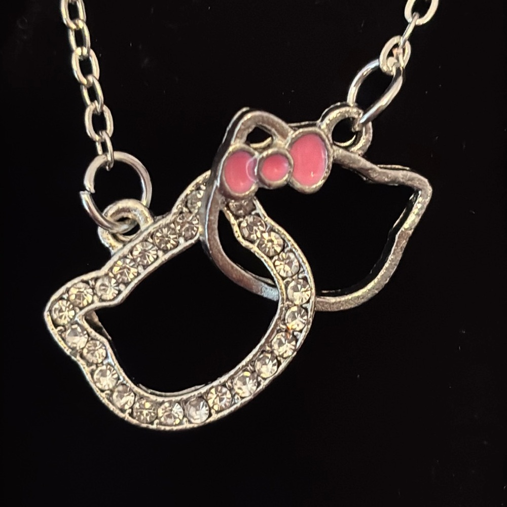 Hello Kitty Silver and Pink Necklace